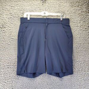 Athleta Shorts Womens Size 6 Navy Blue Tribeca 7" Recycled Polyester Blend